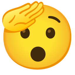 Hushed face and Saluting face