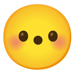 Hushed face and Smiling face with smiling eyes