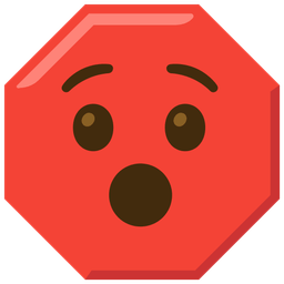Hushed face and Stop sign