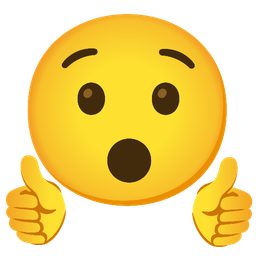 Hushed face and Thumbs up