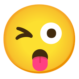 Hushed face and Winking face with tongue