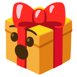 Hushed face and Wrapped gift