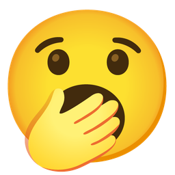 Hushed face and Yawning face