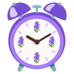 hyacinth and alarm clock