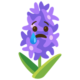 hyacinth and crying face