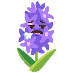 hyacinth and face exhaling