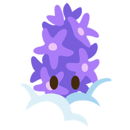 hyacinth and face in clouds