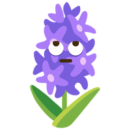 hyacinth and face with rolling eyes