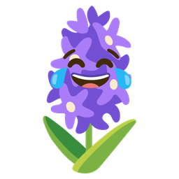 Hyacinth and Face with tears of joy