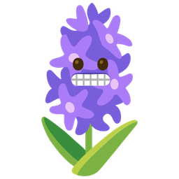 hyacinth and grimacing face