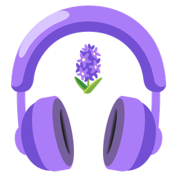 hyacinth and headphone