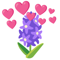hyacinth and heart with arrow