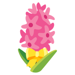 hyacinth and heart with ribbon