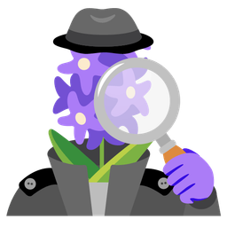 hyacinth and magnifying glass tilted right