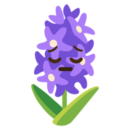 hyacinth and pensive face