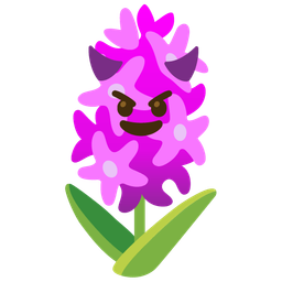 hyacinth and smiling face with horns