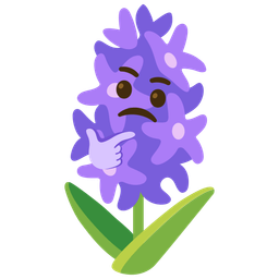 hyacinth and thinking face