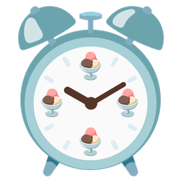 Ice cream and Alarm clock