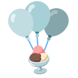 Ice cream and Balloon