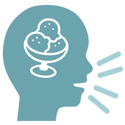 Ice cream and Bust in silhouette