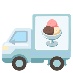 Ice cream and Delivery truck
