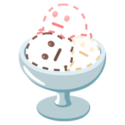 Ice cream and Dotted line face