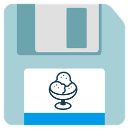 Ice cream and Floppy disk