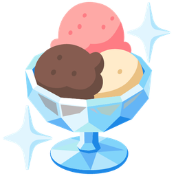 Ice cream and Gem stone