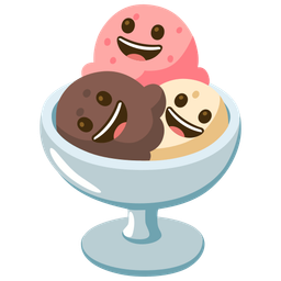 Ice cream and Grinning face