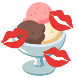 Ice cream and Kiss mark