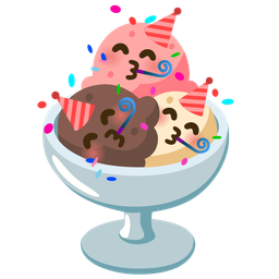 Ice cream and Partying face