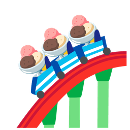 Ice cream and Roller coaster