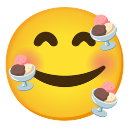 Ice cream and Smiling face with hearts
