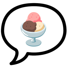 Ice cream and Speech balloon