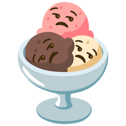 Ice cream and Unamused face