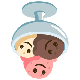 Ice cream and Upside-down face