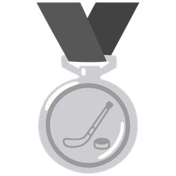 ice hockey and 2nd place medal