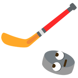 ice hockey and face with rolling eyes