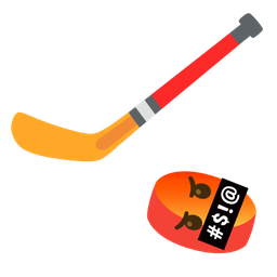 ice hockey and face with symbols on mouth