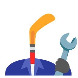 ice hockey and hammer and wrench