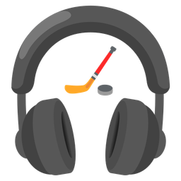 ice hockey and headphone