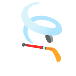 ice hockey and leaf fluttering in wind