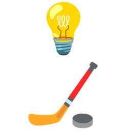 ice hockey and light bulb