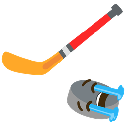 Ice hockey and Loudly crying face