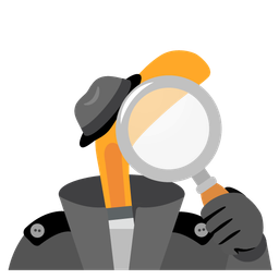 ice hockey and magnifying glass tilted right