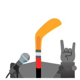 ice hockey and microphone