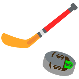 Ice hockey and Money-mouth face