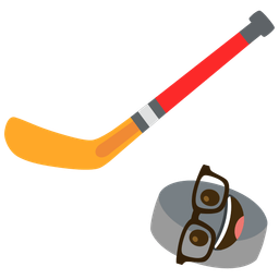 ice hockey and nerd face