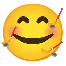 Ice hockey and Smiling face with hearts