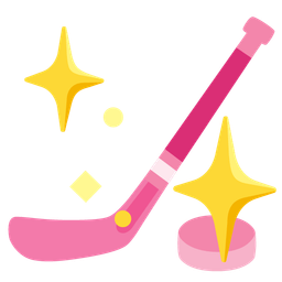 ice hockey and sparkling heart